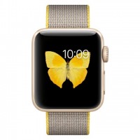 Apple MNP32AE/A Watch Series 2, 38mm Gold Aluminium Case - Yellow/Light Grey Band